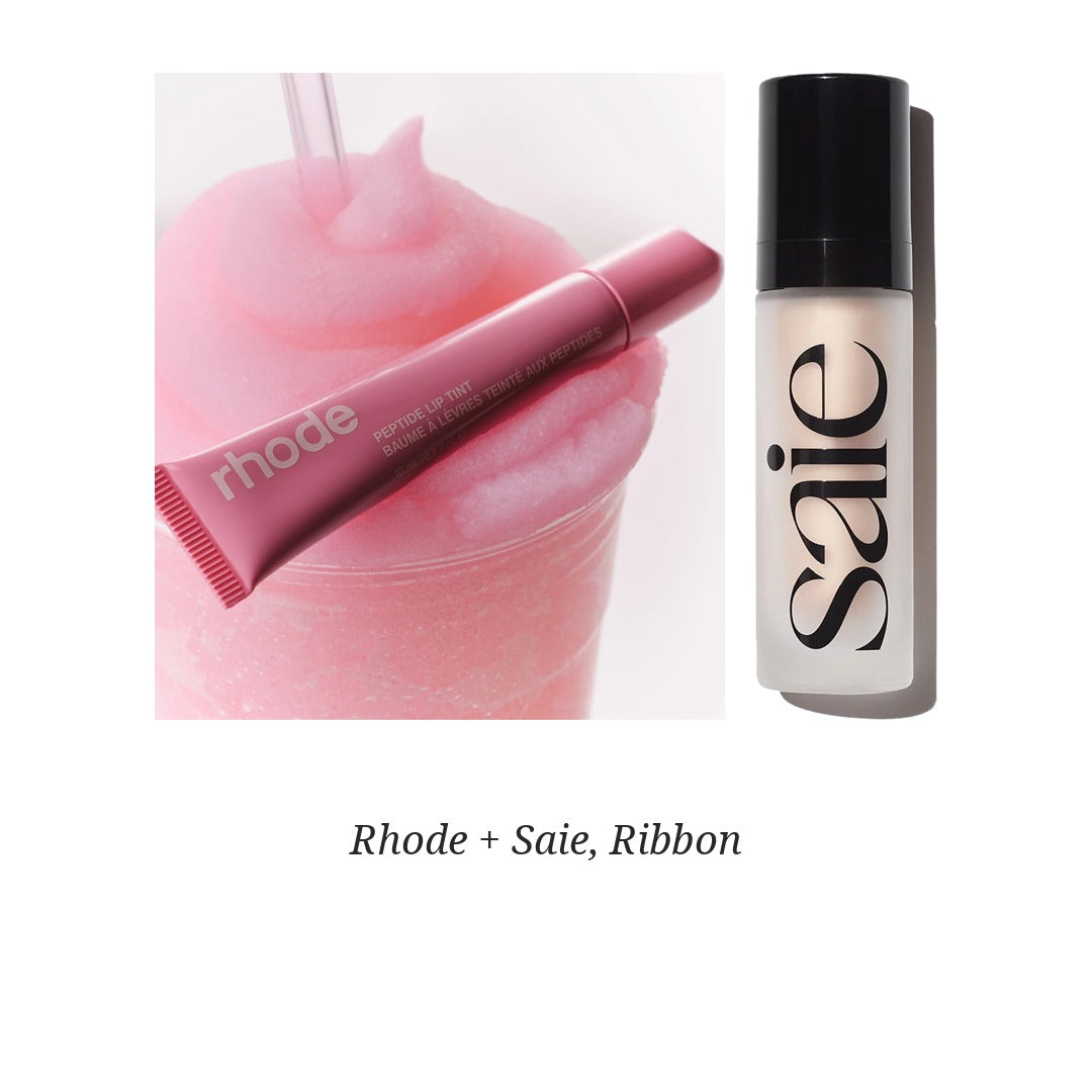 Rhode Peptide Lip Tint in Ribbon with Saie Warmglow 15ml