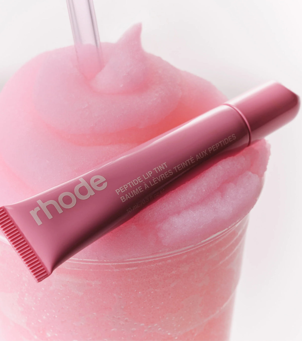 Rhode Peptide Lip Tint Nourishing Glaze in Ribbon, tube shown upright