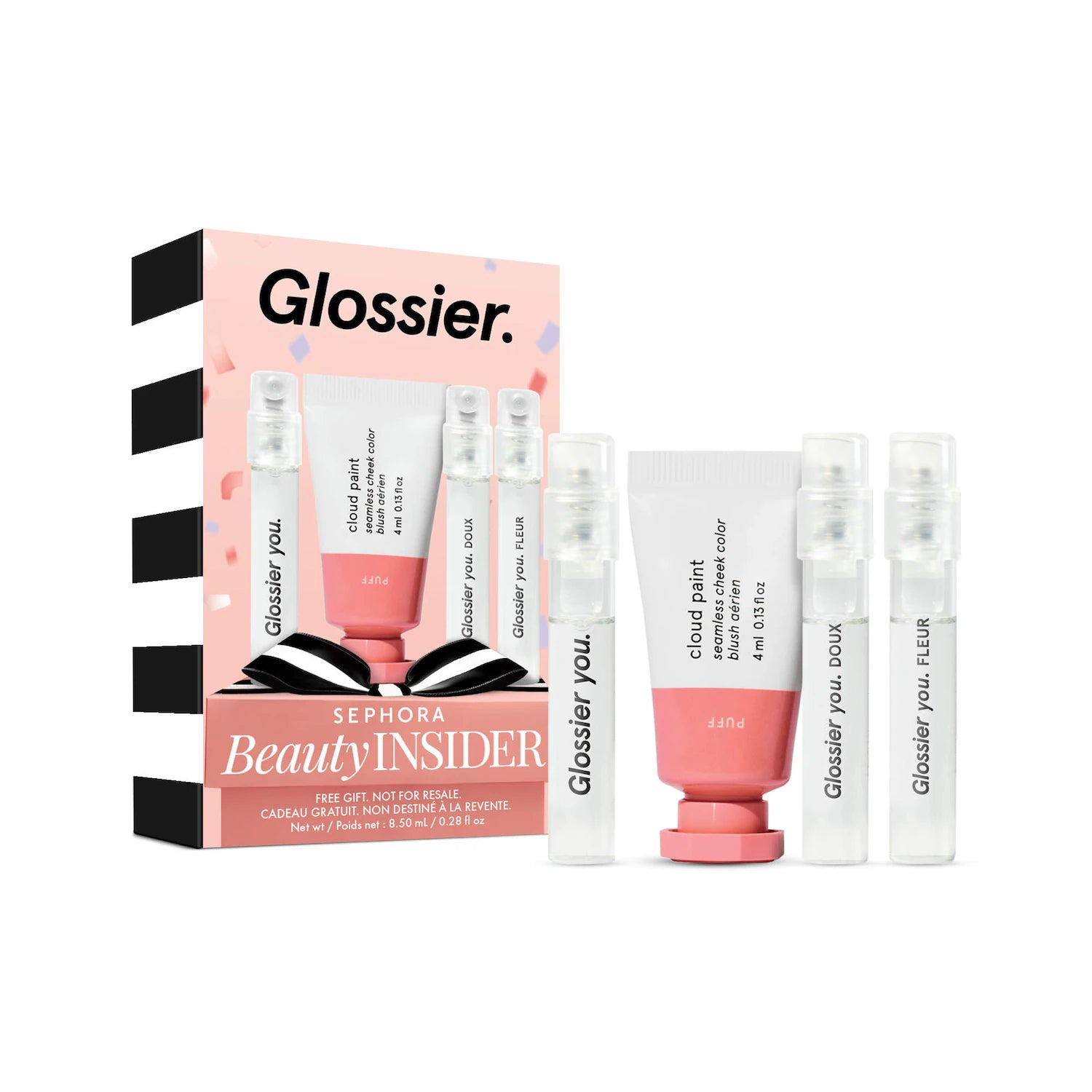 Glossier Liquid Blush Puff Set 4ml with 3 Refill Vials